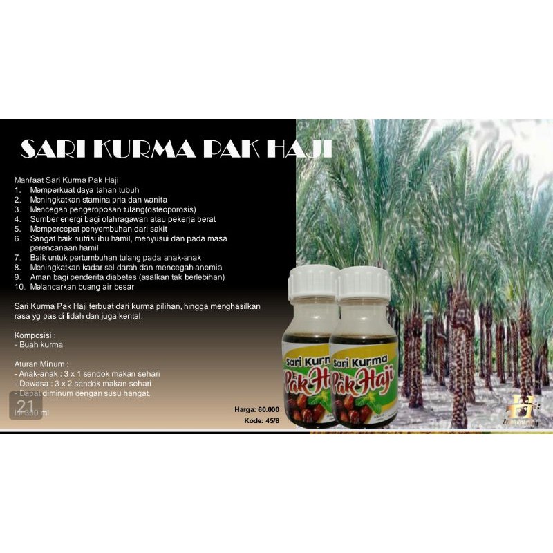 

SARI KURMA PAK HAJI