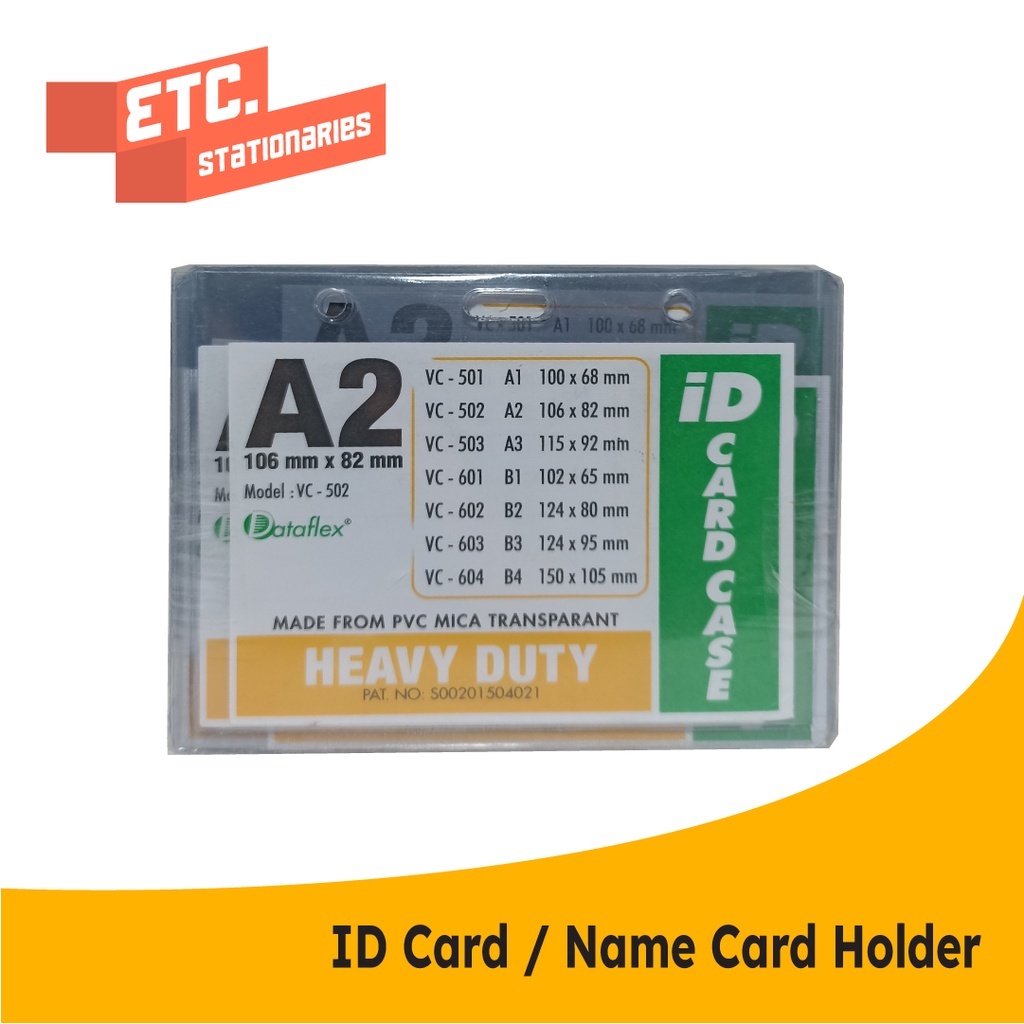 

Dataflex ID Card A2 Case Plastik Mika / Name Tag Holder VC-502