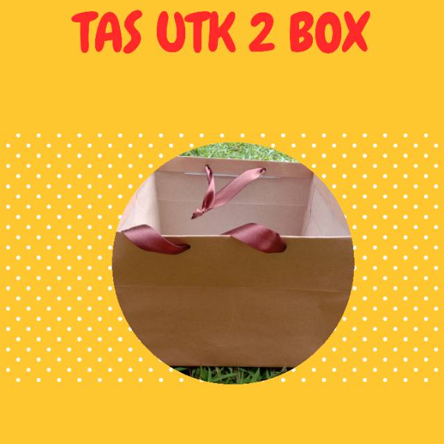 

Paperbag l Paper bag kantong kertas untuk 2 box Kue lapis l nasi box l 4 Bentol pakaian l go green