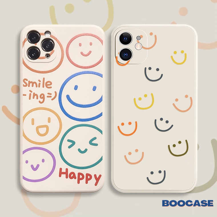 Casing Soft Case Realme C12 C15 8 8pro C25 C25s C11 C11 2021 C21 C20 C21A 7i 5 5s 5i C3 6i 6 6s 7 C17 RealMe Narzo 30A Realme Narzo 20 Pro Kartun Smile-ing Straidht edge Smiley Silicon Casing Cover-3