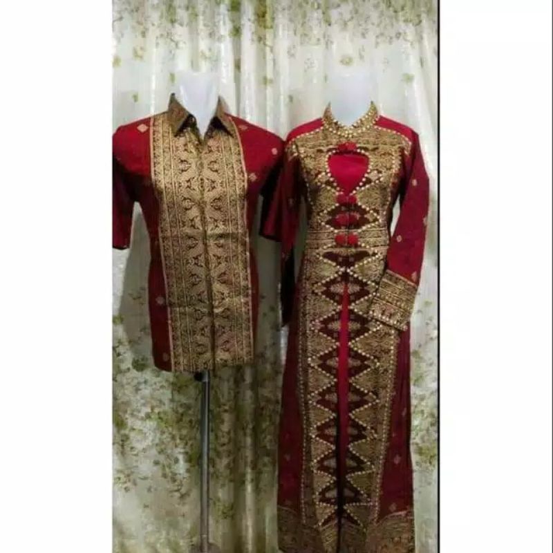 baju couple songket suji palembang