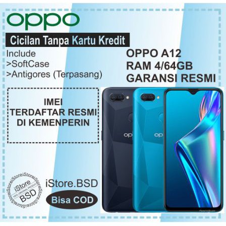 OPPO A12 RAM 4/64GB GARANSI RESMI OPPO 1 TAHUN