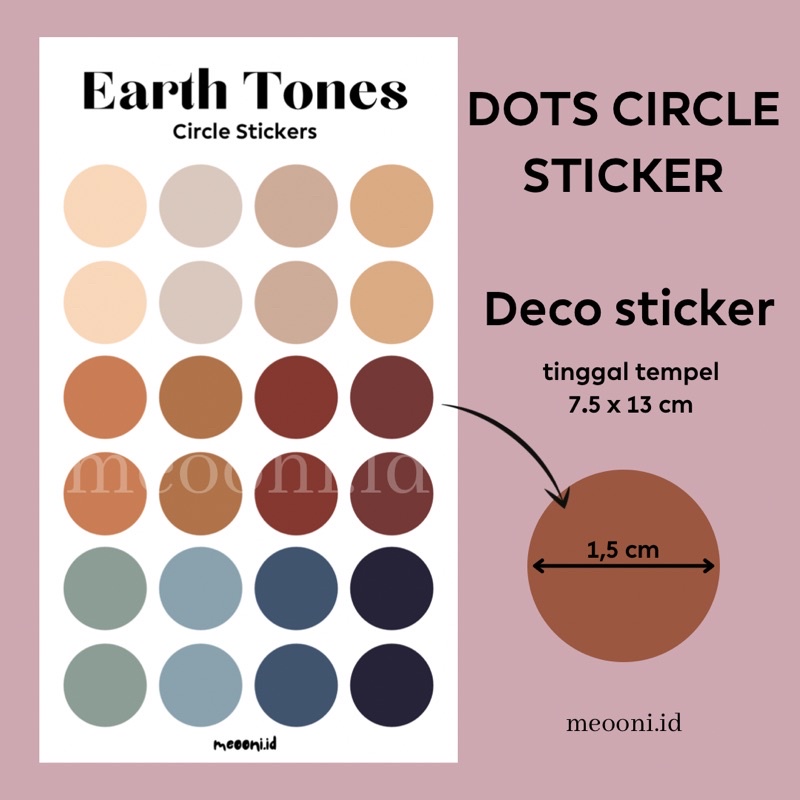 

DECO STICKER DOTS | stiker journaling EART TONES