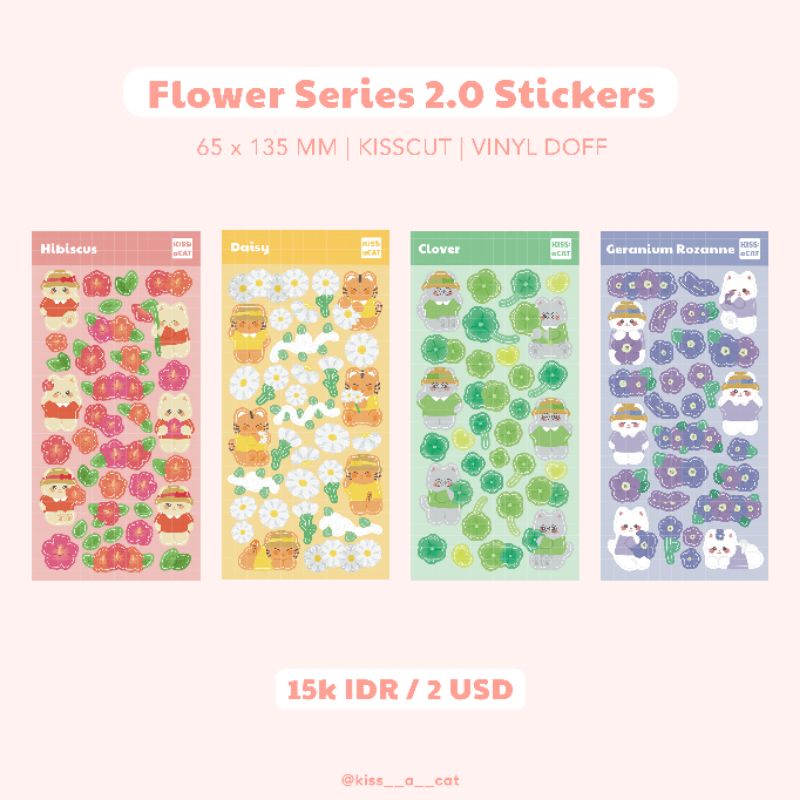 

Flower Series 2.0 Sticker Deco - 96z Jun, Hoshi, Wonwoo, Woozi