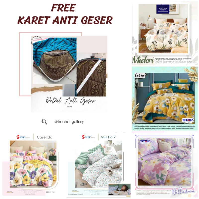 SPREI 4 BANTAL 2 GULING KATUN LOKAL PREMIUM