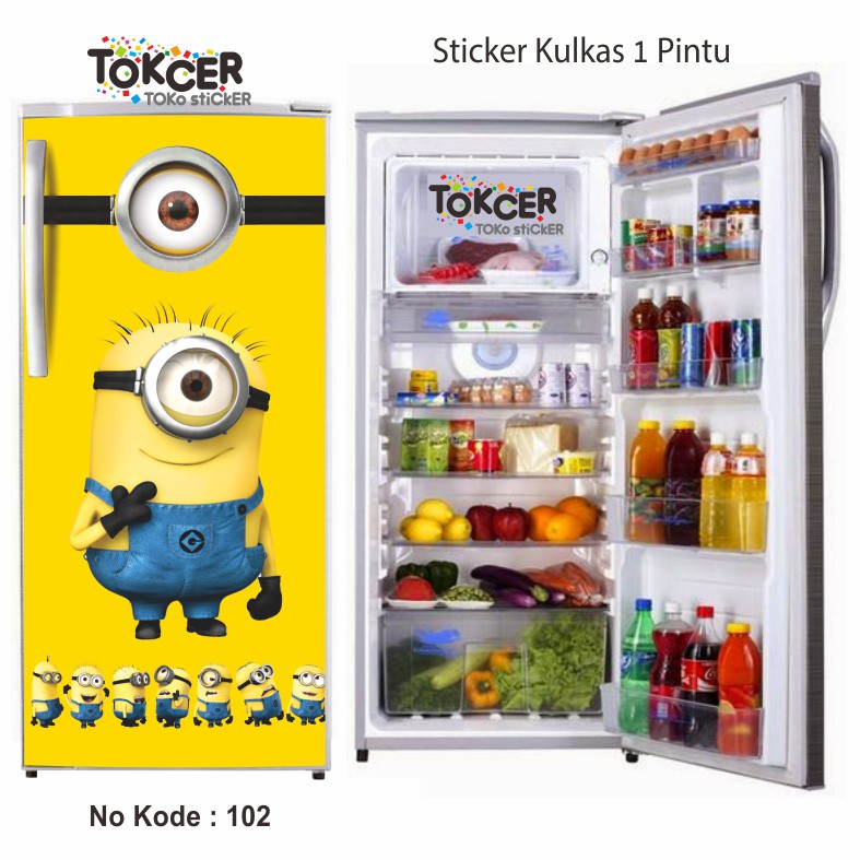 Stiker Kulkas 1 Pintu  dan 2 Pintu MINION