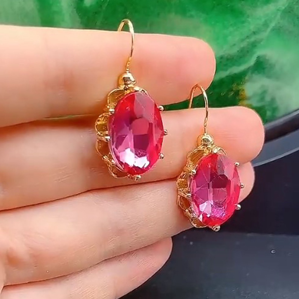 Hu Hu Hu Hu Hu Alat Bantu Pasang Kacamata♡ 1 Pasang Anting Hoop Berlian Imitasi Besar Tahan Lama Untuk Hadiah Ulang Tahun