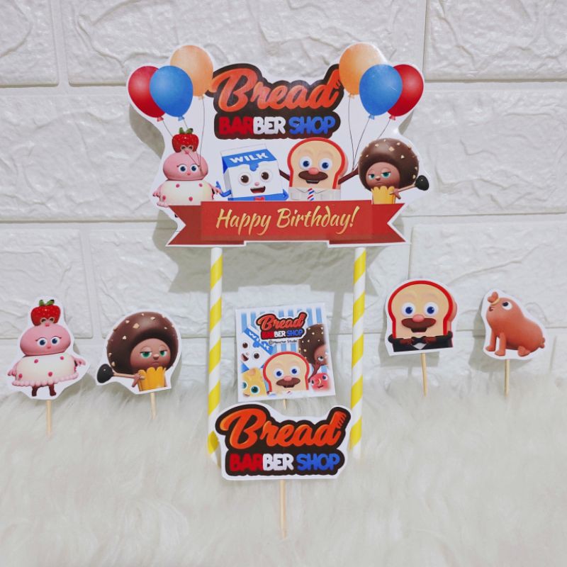 Jual Topper Bread Barber Shop topper kartun topper happy birthday