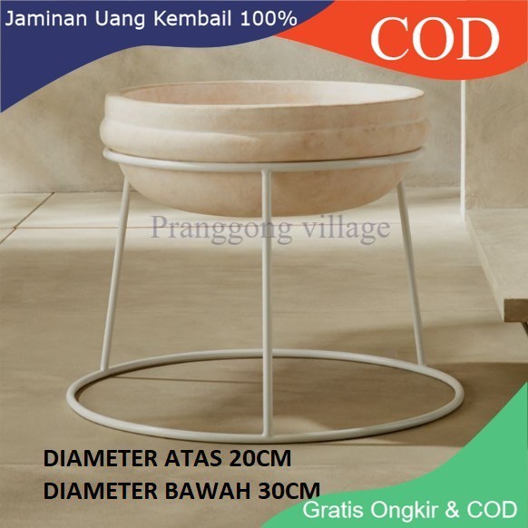 BESI 8 MM standing pot lingkaran bolak balik / dudukan pot lingkaran / rak bunga besi / rak pot tana