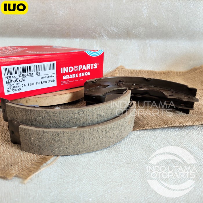 Kampas Rem Belakang Aerio Baleno Esteem Charade Brake Shoe INDOPARTS