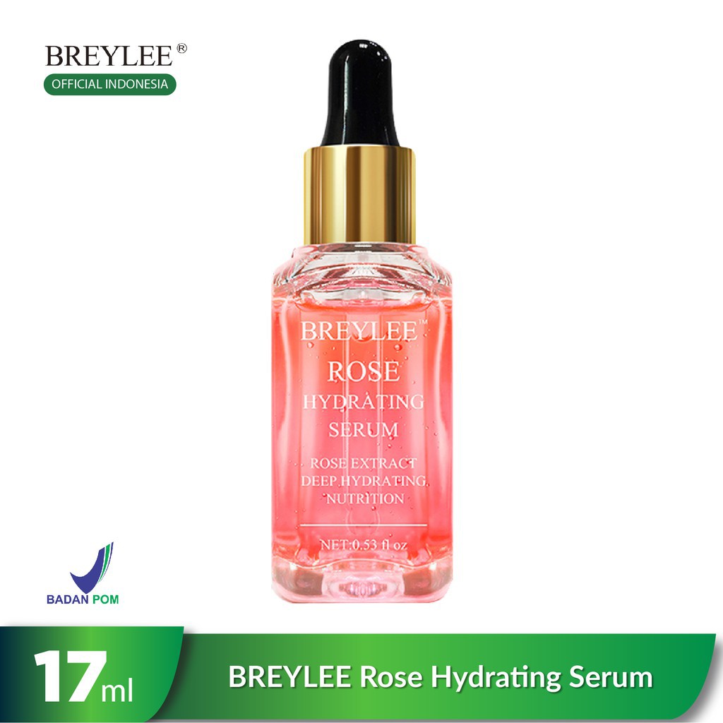 BREYLEE Serum Rose Hydrating Menyegarkan dan Melembabkan Wajah 17ml BPOM