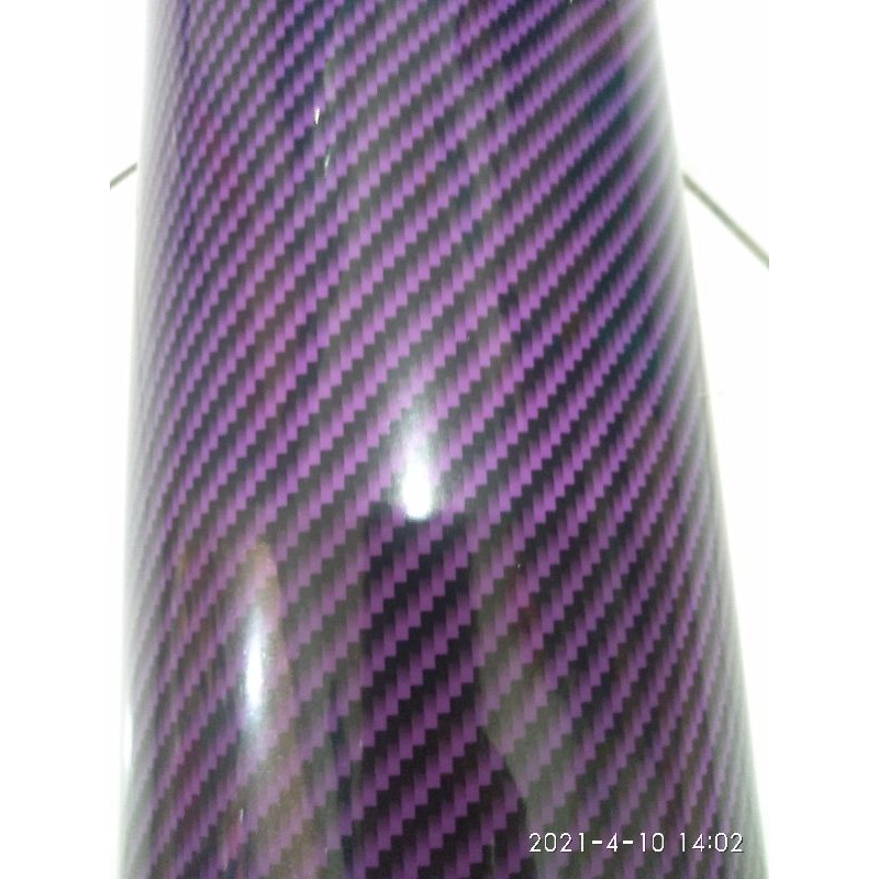 stiker Skotlet motif karbon kevlar warna hitam ungu glossy,,,,lebar atau tinggi stikernya 50cm