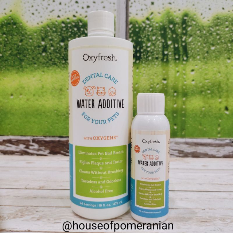 Oxyfresh water additive 473ml penghilang bau mulut hewan anjing kucing dental care