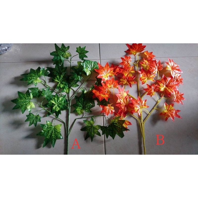 1 tangkai Daun maple/daun maple buatan/daun maple plastik