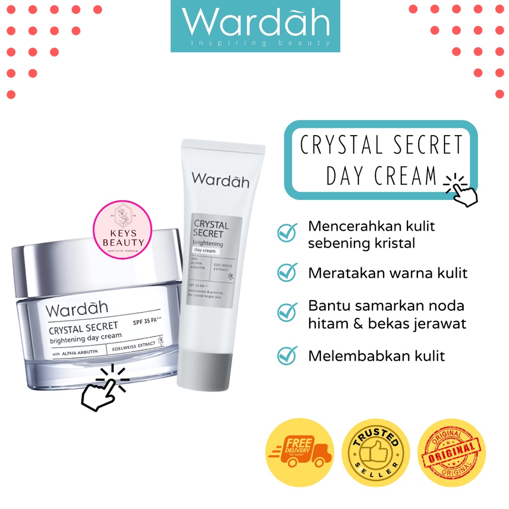 Wardah Crystal Secret Brightening Day Cream (Krim Siang Mencerahkan)