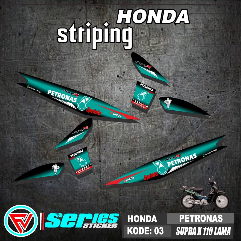 (Cod) Striping Honda List Supra 100 / Supra x / Supra Fit Lama 03 Variasi Racing