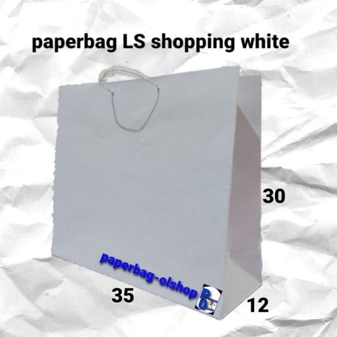 

paperbag shoping lanscape (35×12×30) white