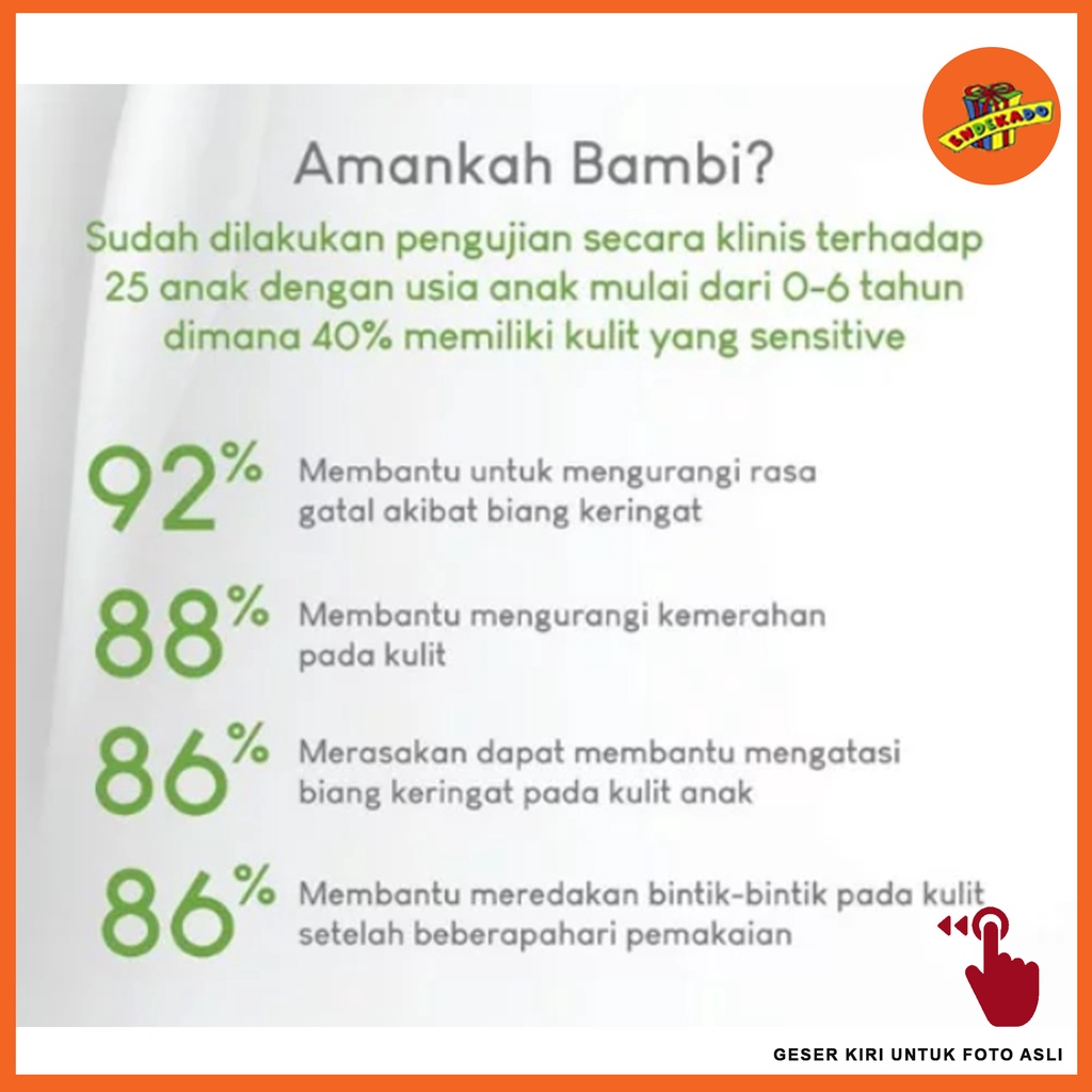 MAKASSAR! BAMBI BABY COMPACT POWDER PRICKLY HEAT 40GR - Bedak Bayi