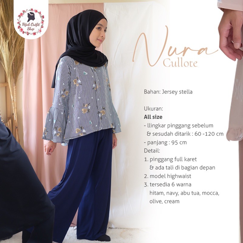 Nura Cullote / celana kulot / kulot jersey