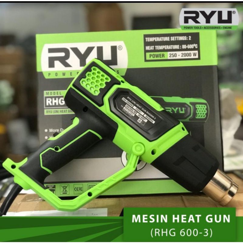 HEAT GUN RYU/hot gun ryu RHG600-3/pistol pemanas ryu