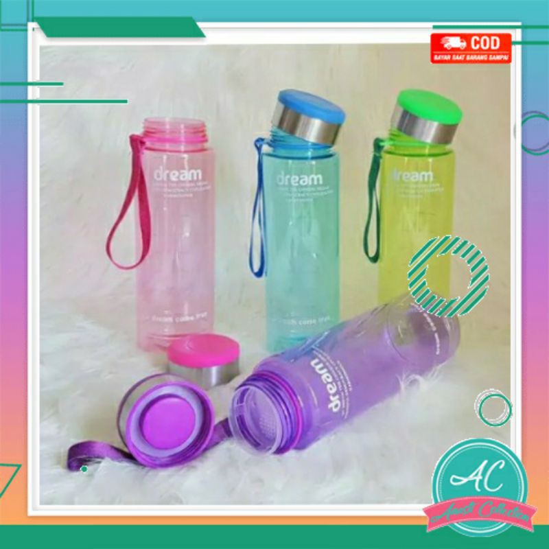 Botol tempat air minum dream sporty kapasitas besar 1000ml 1liter 100 BPA Free