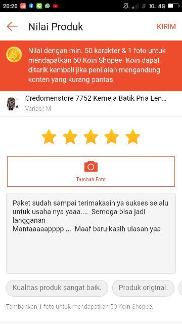 Credomenstore 7752 Kemeja Batik Pria Lengan Panjang Navy Floral