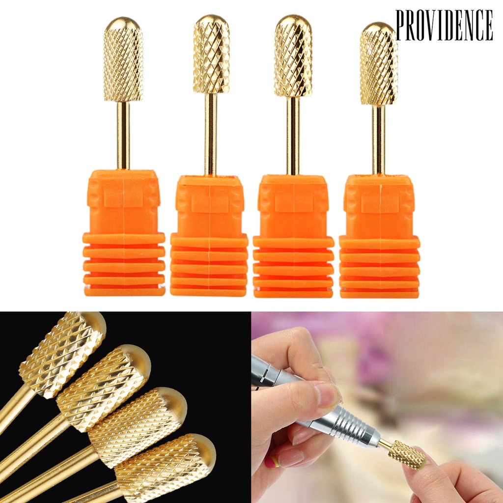 Providence 4pcs / Set Mata Bor Kikir Kuku Bahan Tungsten Steel Untuk Manicure / Nail Art Wanita