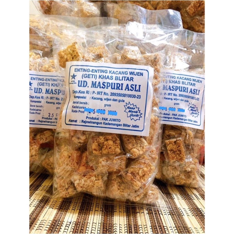 

GETI MASPURI ASLI/ ENTING KACANG WIJEN KHAS BLITAR