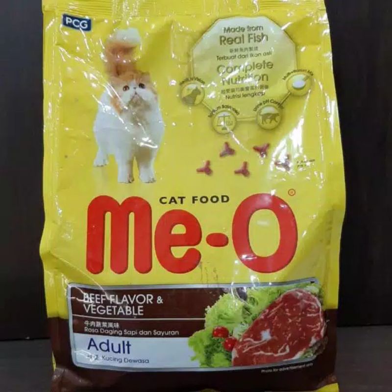 Me-o Dry Catfood Adult Salmon / Mackerel / beef /tuna - meo makanan kucing 1.2kg