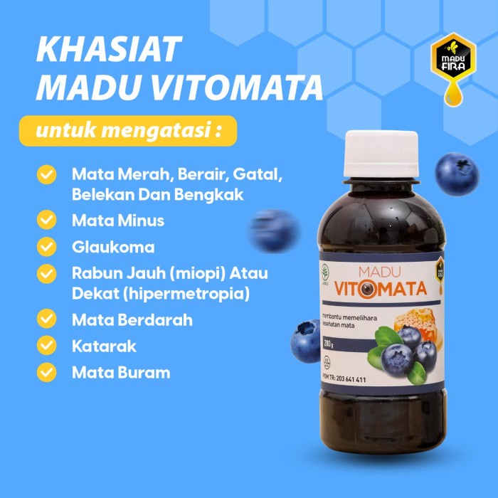 Kesehatan - Cod Madu Vitomata Suplemen Kesehatan Mata Billberry Extract