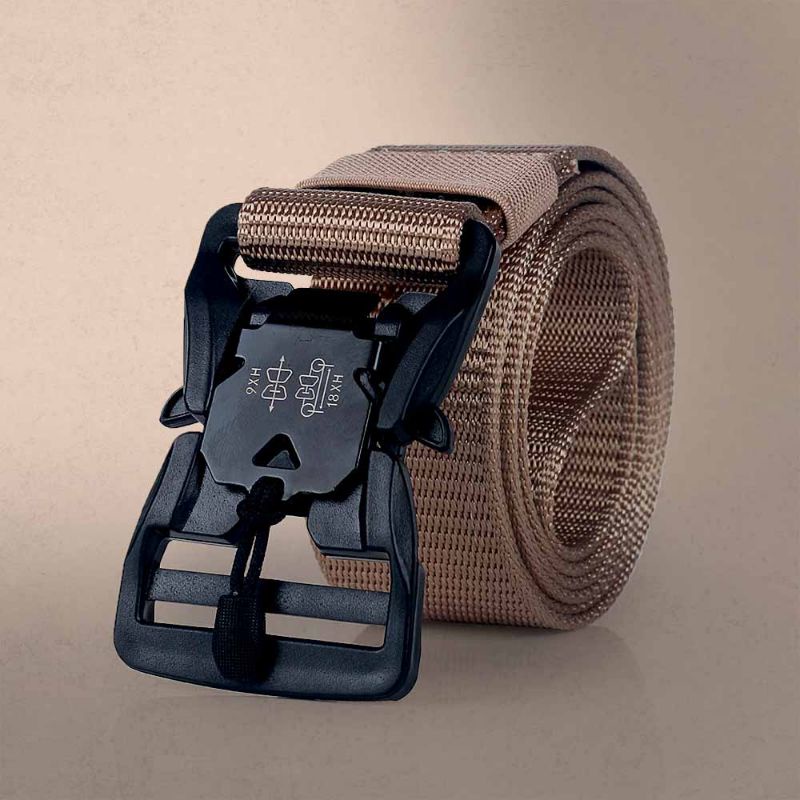 Ikat Pinggang Pria Terbaru | Gesper Belt Sabuk Outdoor Cowok | Tantical Distro Original - Hitam Emas