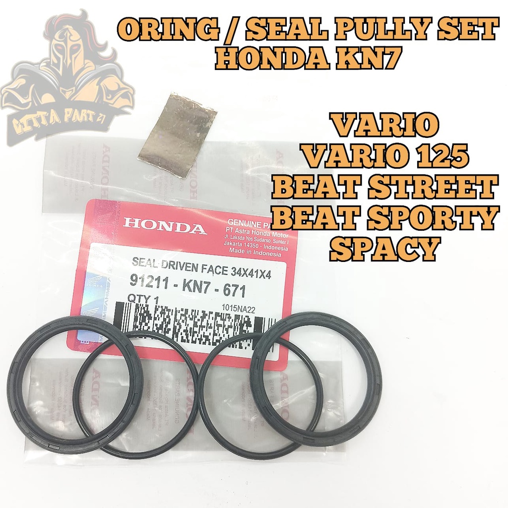 SEAL ORING SET PULLY HONDA KN7 KUALITAS ASLI ORIGINAL HONDA AHM PRESISI BAHAN BERKUALITAS KARET LENTUR TIDAK MUDAH KERAS TIDAK MUDAH MELAR TIDAK MUDAH PUTUS DAN DIJAMIN AWET VARIO KARBU VARIO 125 BEAT STREET BEAT SPORTY SPACY