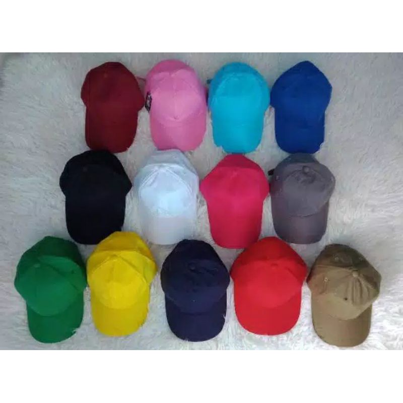Topi polos rapel /topi baseball distro premium-putih