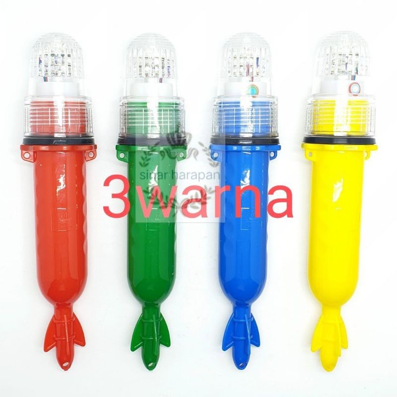 Lampu kedip 3warna / kelop/sinyal/terpedo/kapal/lampu ikan