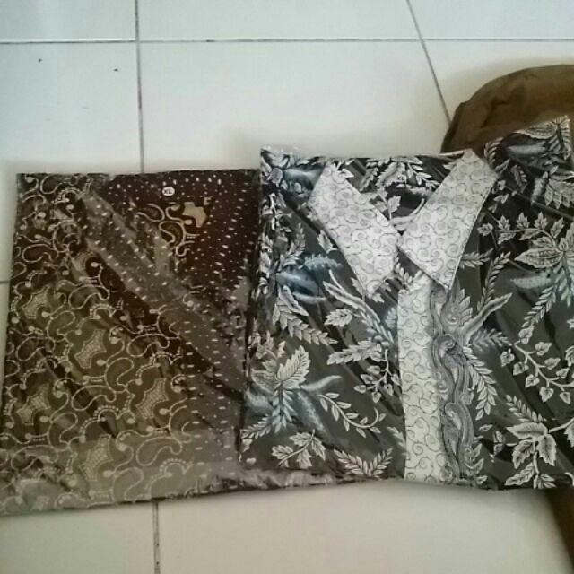 Distro Batik Hrb026 Kenongo Kemeja Tosca Pende Pekalongan Padi M L Xl Sogan Tulis Halus Kemeja Batik