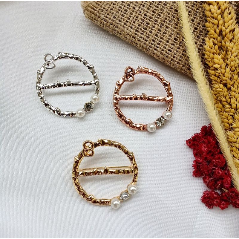 Brooch Buttonscarves KW//Bros Buttonscarves Polos/Mata/Mutiara-4