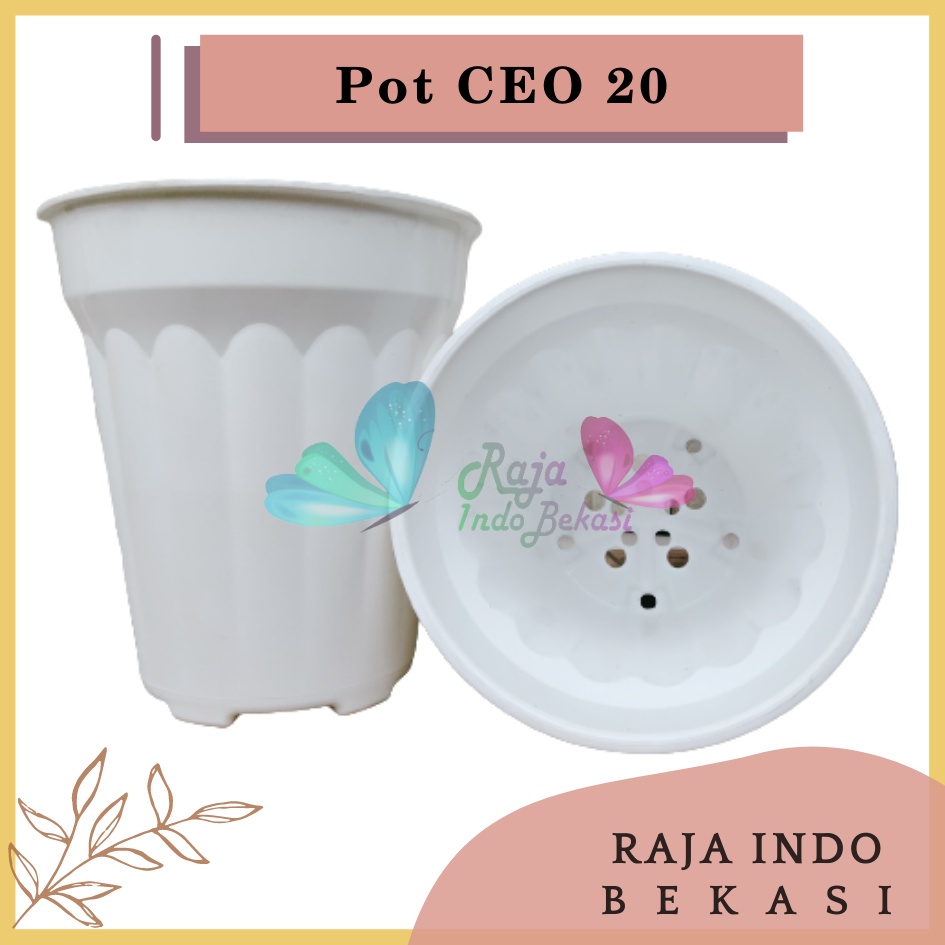 Pot Tinggi Ceo 20 Putih Mirip Pot Yogap 19 25 Murah Pot Tinggi Putih Plastik Besar