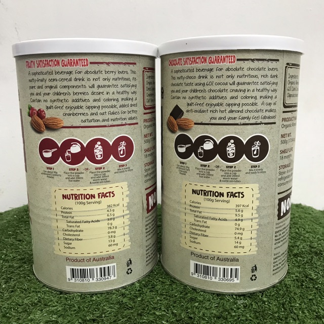 Earth Organic Almond Powder 500gr 3 Flavor Available