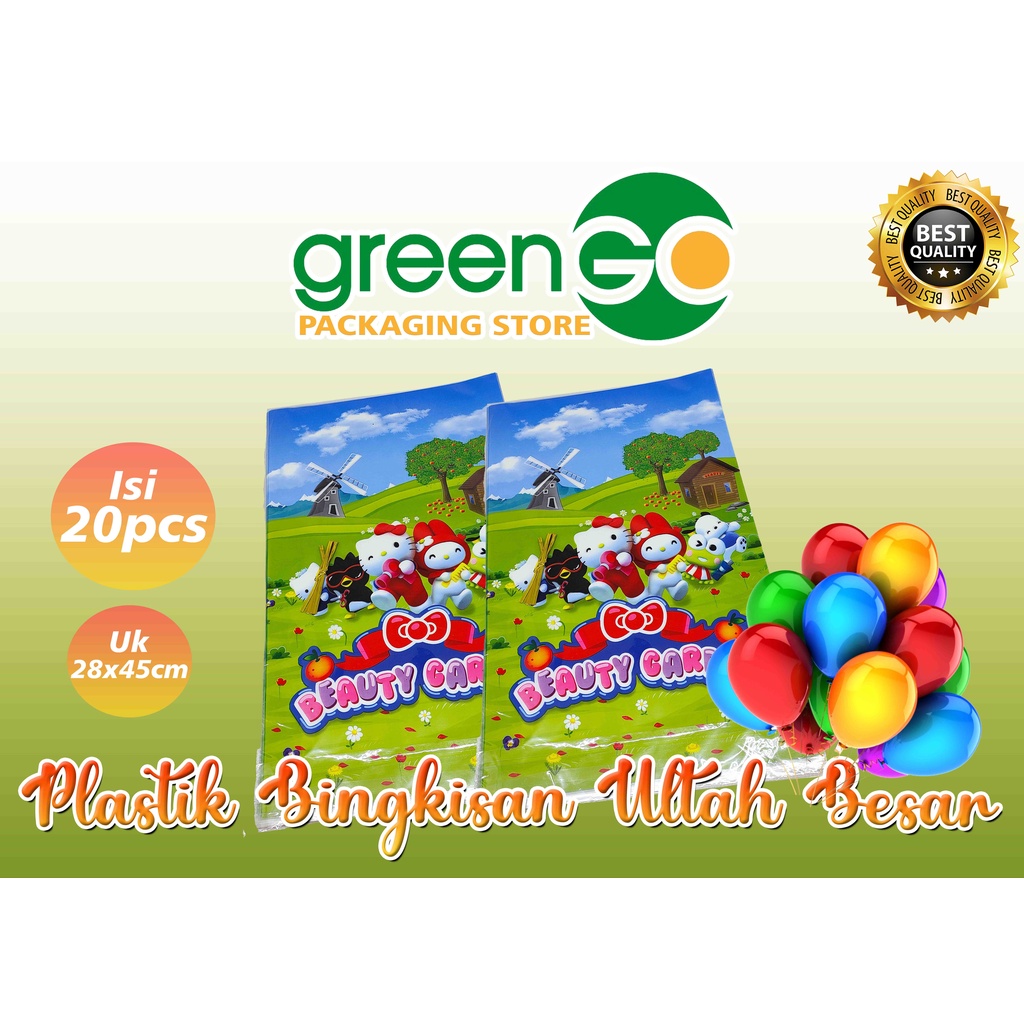 

PLASTIK ULANG TAHUN ISI 20PCS UK 28X45 CM PARTY BAG ULTAH ULANG TAHUN