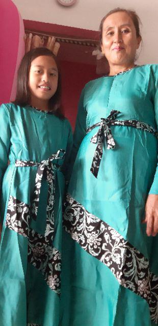 Baju Batik Couple Gamis Dilan Batik Bilda Modern Set Anak Muslim