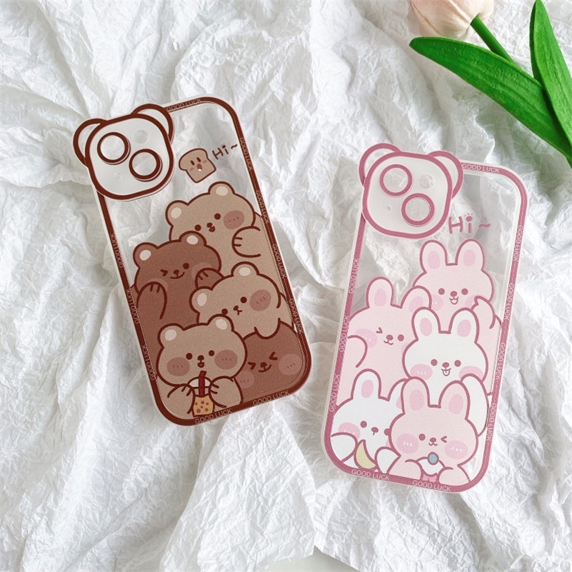 Casing Soft Case Silikon Transparan Untuk iPhone 14 13 12 11 Pro Max X Xr Xs Max SE 8 7 6 6s Plus