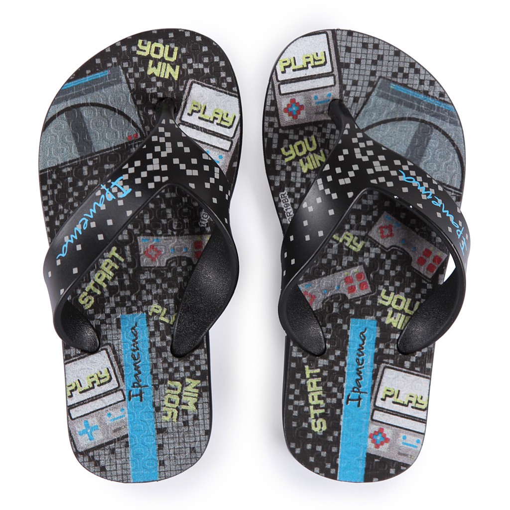  Ipanema  Kids Flip Flop Sandal  Anak  Deck Inf Black Grey 