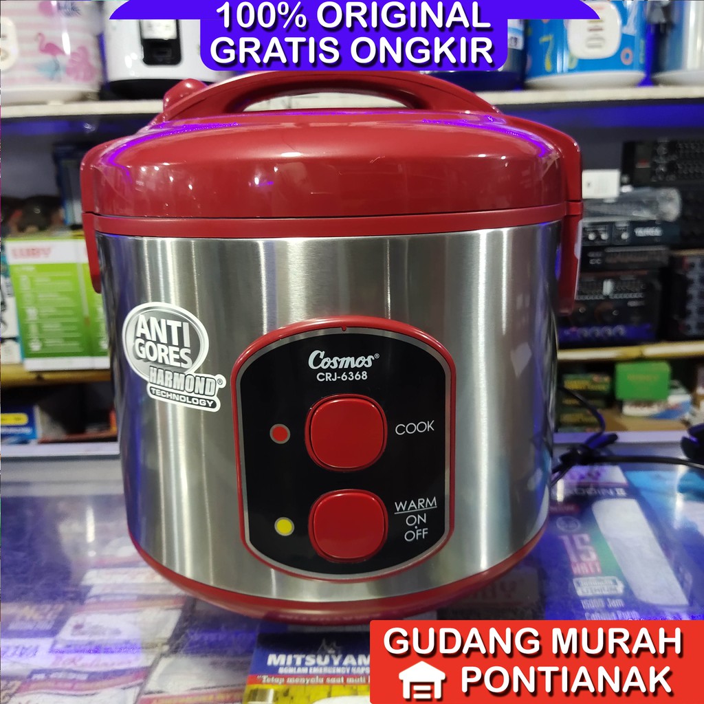 Ricecooker Cosmos Antigores 2liter CRJ 6368 On off harmond magicom mejikom penanak nasi