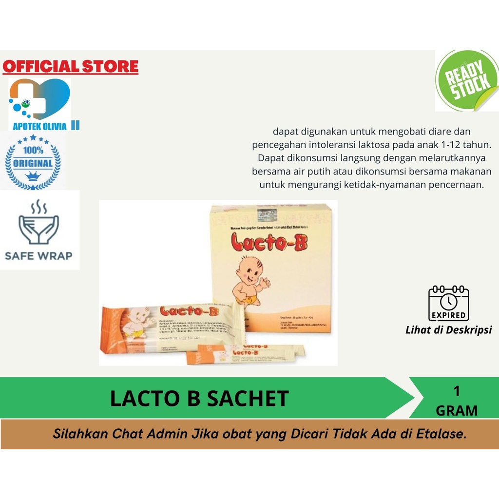 Jual Lacto-B HARGA /Sachet | Obat Diare Anak | Probiotik | Shopee Indonesia