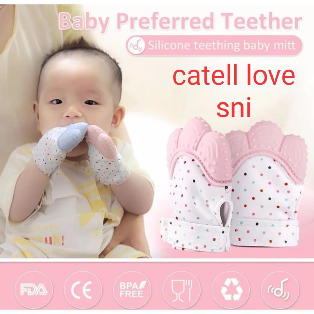 SARUNG TANGAN GIGITAN CATELL LOVE RATTLE BAYI RATTLE SARUNG TANGAN