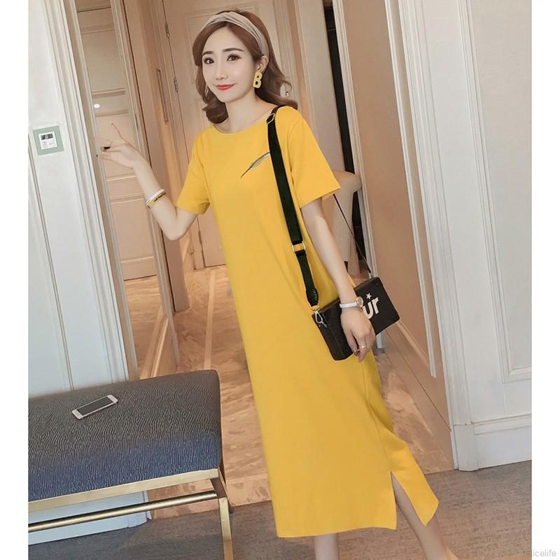 Dress Kaos Model Longgar Lengan Pendek Motif Bordir Bulu Dress Kaos Model Longgar Lengan Pendek Motif Bordir Bulu