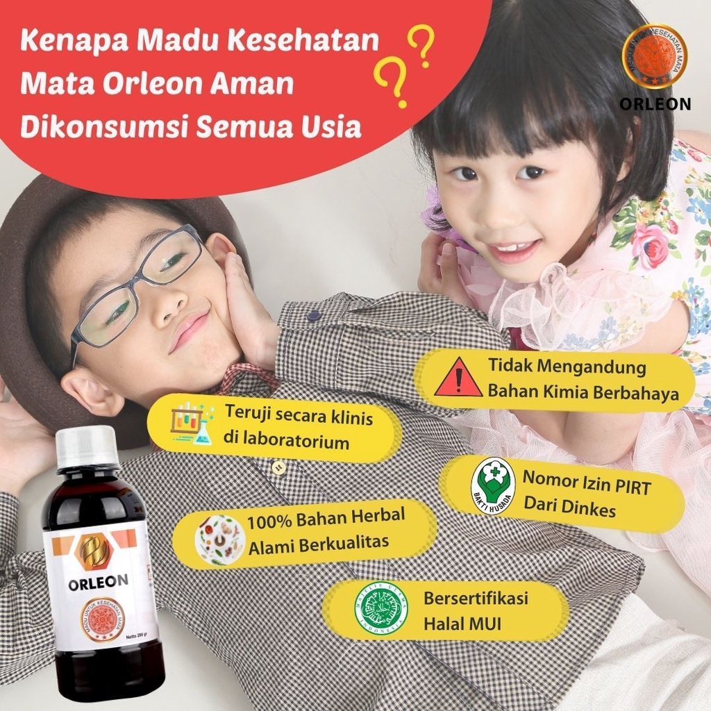 (BISA COD GRAB/GOJEK) MADU ORLEON MADU HERBAL UNTUK MENGOBATI DAN MENJAGA KESEHATAN MATA MINUS DAN KATARAK