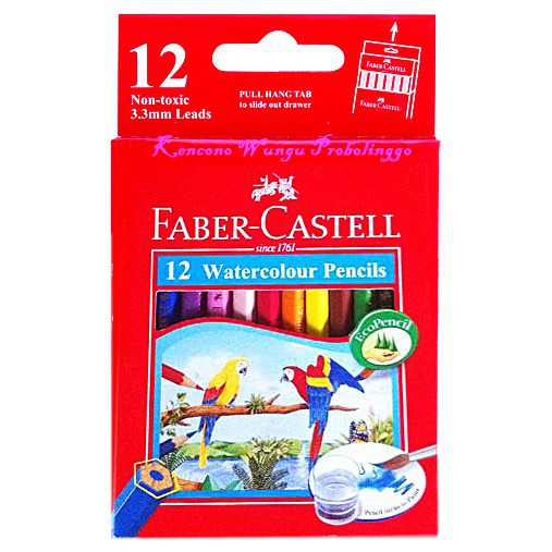 

Pensil Warna FaberCastell Watercolor 12 Warna Pendek