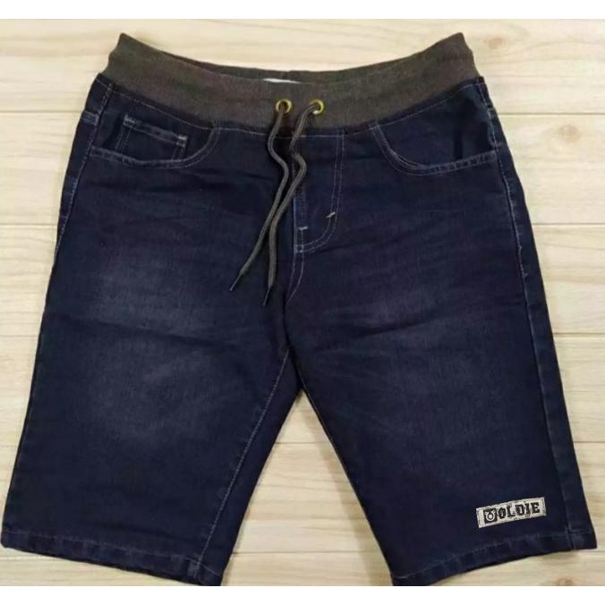 celana pendek pria jeans karet chino