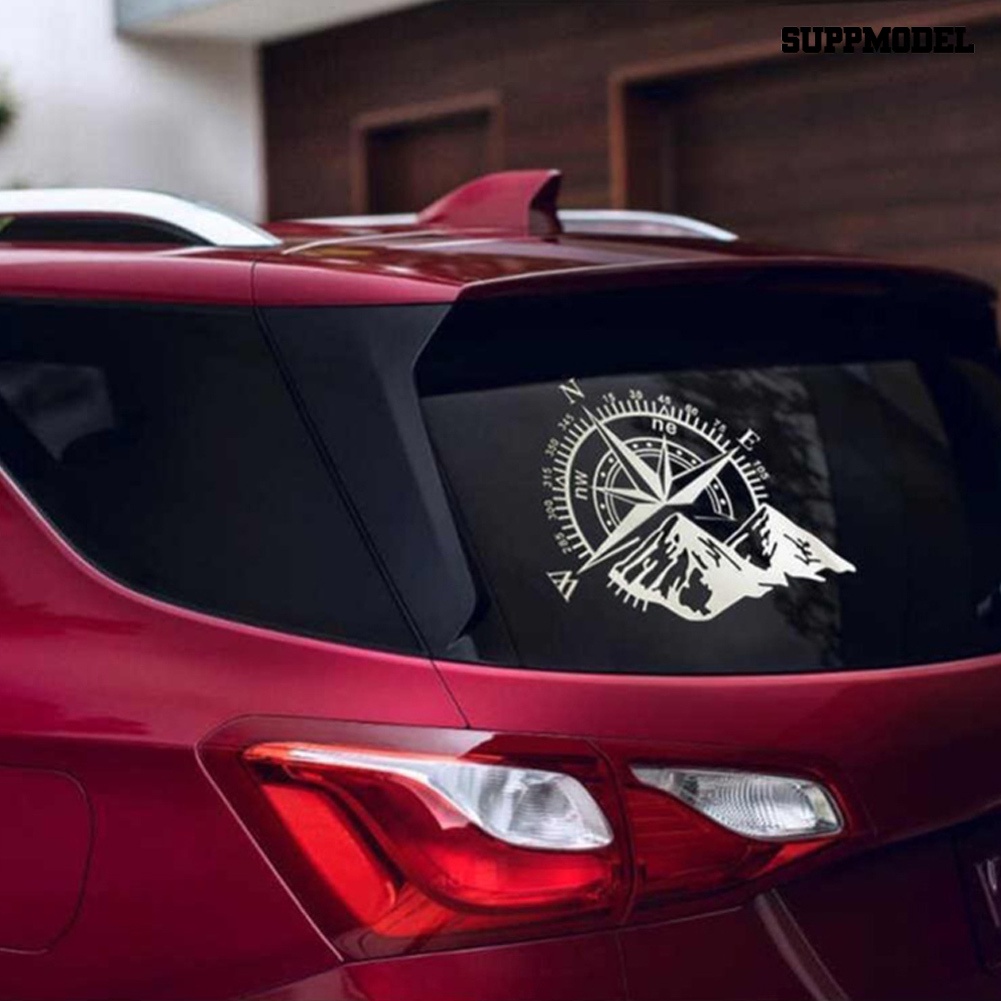 Stiker Reflektif Motif Kompas Gunung Untuk Dekorasi Bodykaca Mobil